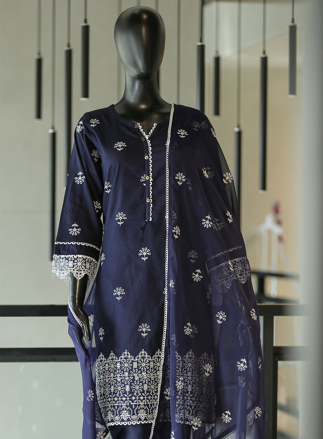 Usman Fabrics Fancy Embroidered Cotton Stitched 3 Piece Stitched Suit - US24FEL 6869 Usman Fabrics Fancy Embroidered Cotton Stitched 3 Piece Stitched Suit - US24FEL 6869