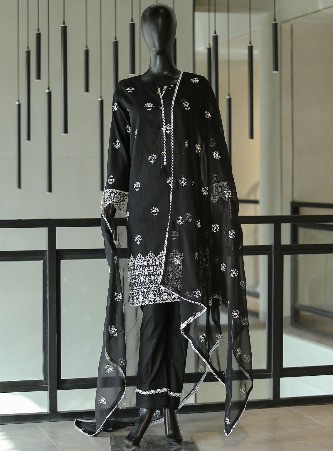 Usman Fabrics Fancy Embroidered Cotton Stitched 3 Piece Stitched Suit - US24FEL 7073 Usman Fabrics Fancy Embroidered Cotton Stitched 3 Piece Stitched Suit - US24FEL 7073