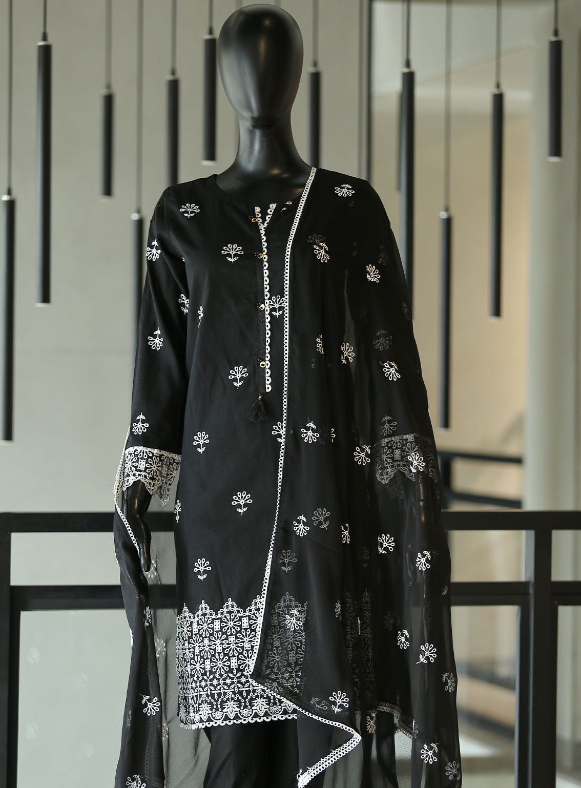 Usman Fabrics Fancy Embroidered Cotton Stitched 3 Piece Stitched Suit - US24FEL 7073 Usman Fabrics Fancy Embroidered Cotton Stitched 3 Piece Stitched Suit - US24FEL 7073