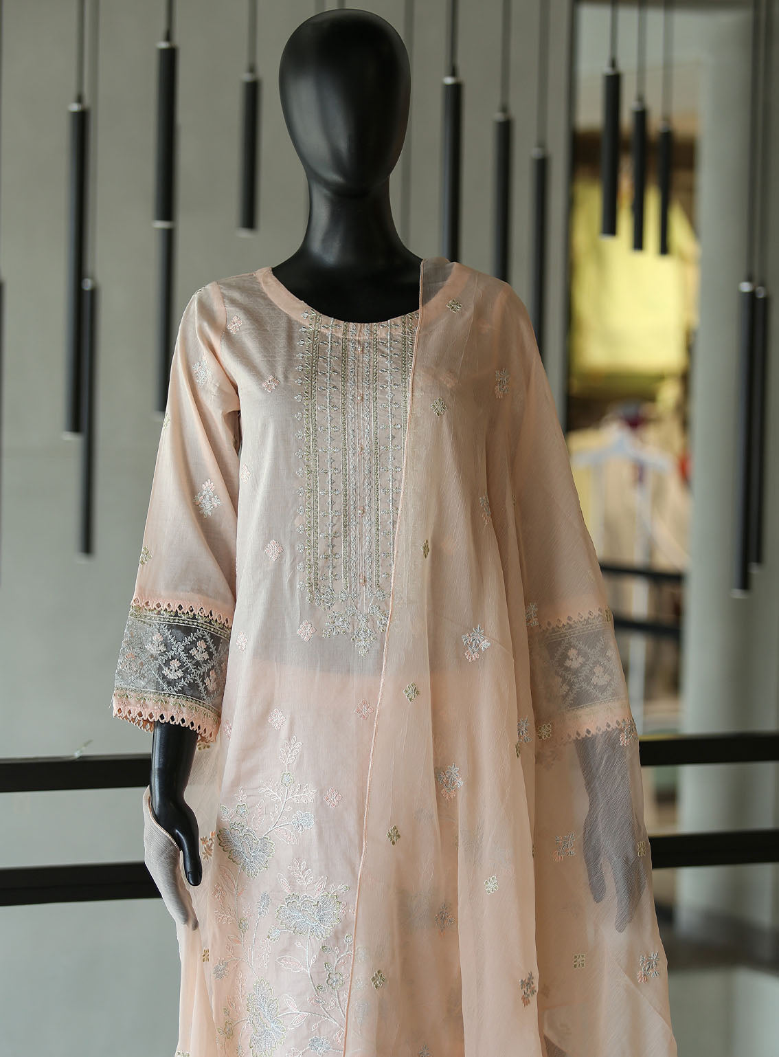 Usman Fabrics Fancy Embroidered Cotton Stitched 3 Piece Stitched Suit - US24FEL 7476 Usman Fabrics Fancy Embroidered Cotton Stitched 3 Piece Stitched Suit - US24FEL 7476