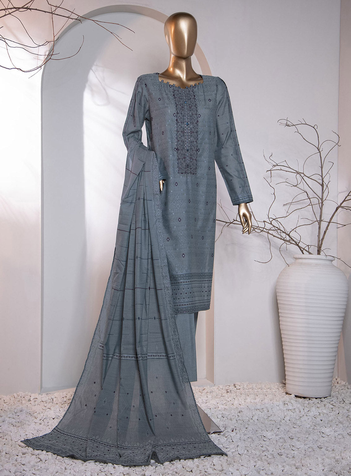Valencia By HZ Textile Embroidered Jacquard 3 Piece Unstitched Suit HZ24V D-VJ-12 Valencia By HZ Textile Embroidered Jacquard 3 Piece Unstitched Suit HZ24V D-VJ-12
