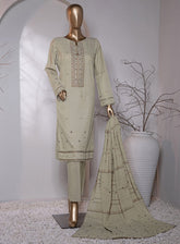 Valencia By HZ Textile Embroidered Jacquard 3 Piece Unstitched Suit HZ24V D-VJ-15