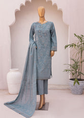 Valencia By HZ Textile Fancy Jacquard 3 Piece Unstitched Suit HZ24VFJ D-01