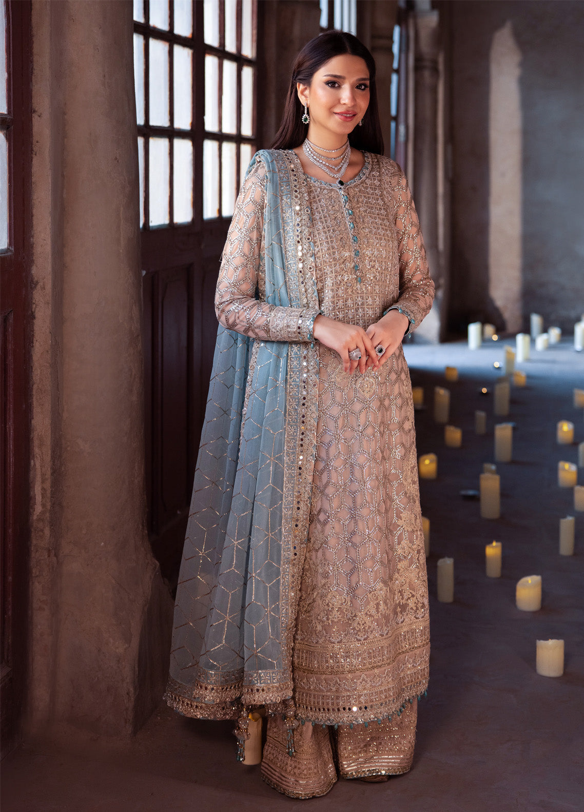 Vasl By Asim Jofa Embroidered Chiffon 3 Piece Unstitched Suit J24V AJYV-05 Vasl By Asim Jofa Embroidered Chiffon 3 Piece Unstitched Suit J24V AJYV-05