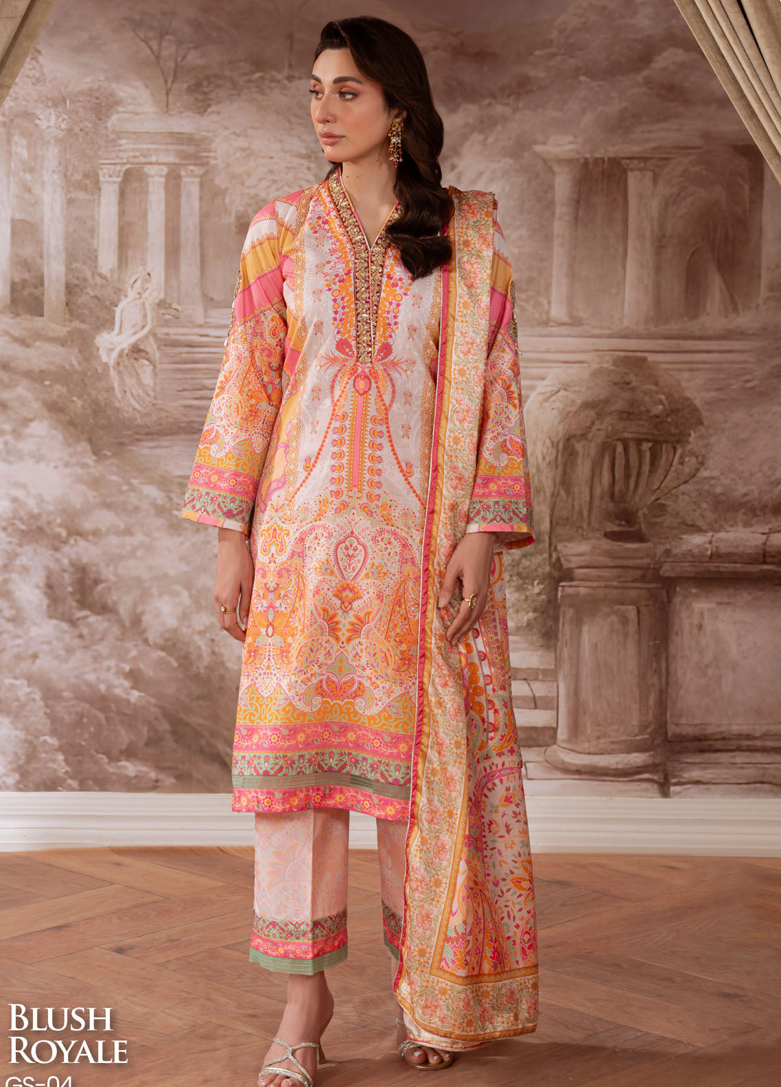 Veloure By Gulaal Embroidered Silk 3 Piece Unstitched Suit GL25VPS D-04 BLUSH ROYALE Veloure By Gulaal Embroidered Silk 3 Piece Unstitched Suit GL25VPS D-04 BLUSH ROYALE