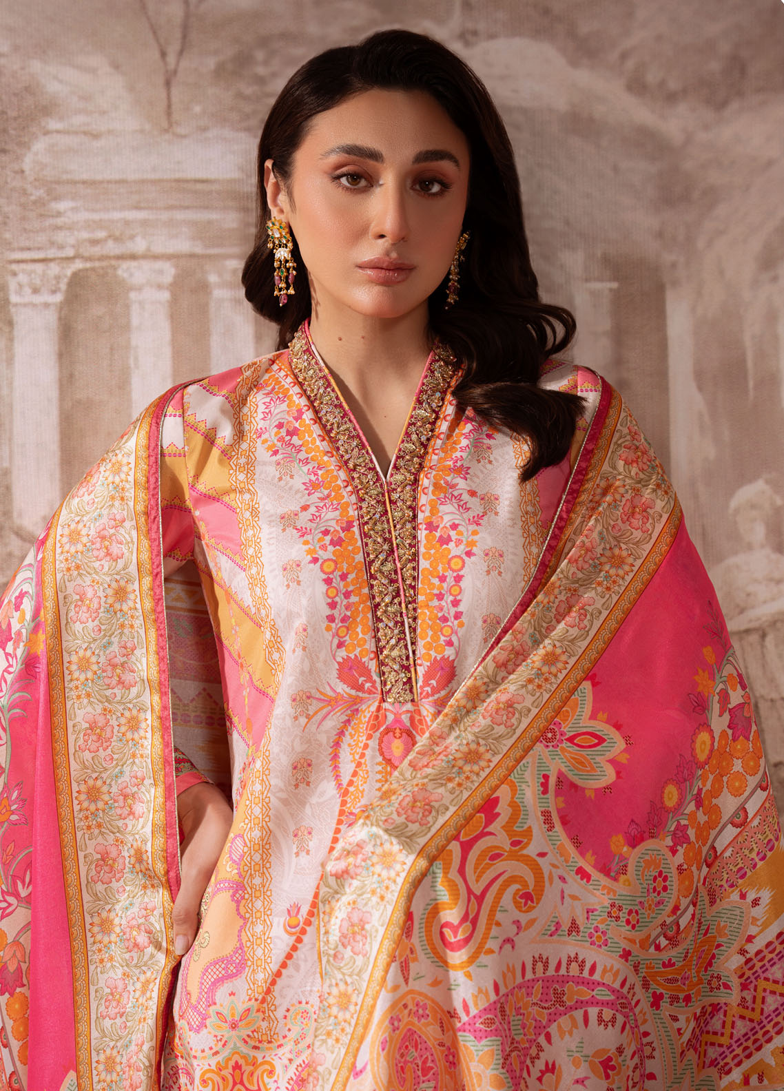 Veloure By Gulaal Embroidered Silk 3 Piece Unstitched Suit GL25VPS D-04 BLUSH ROYALE Veloure By Gulaal Embroidered Silk 3 Piece Unstitched Suit GL25VPS D-04 BLUSH ROYALE