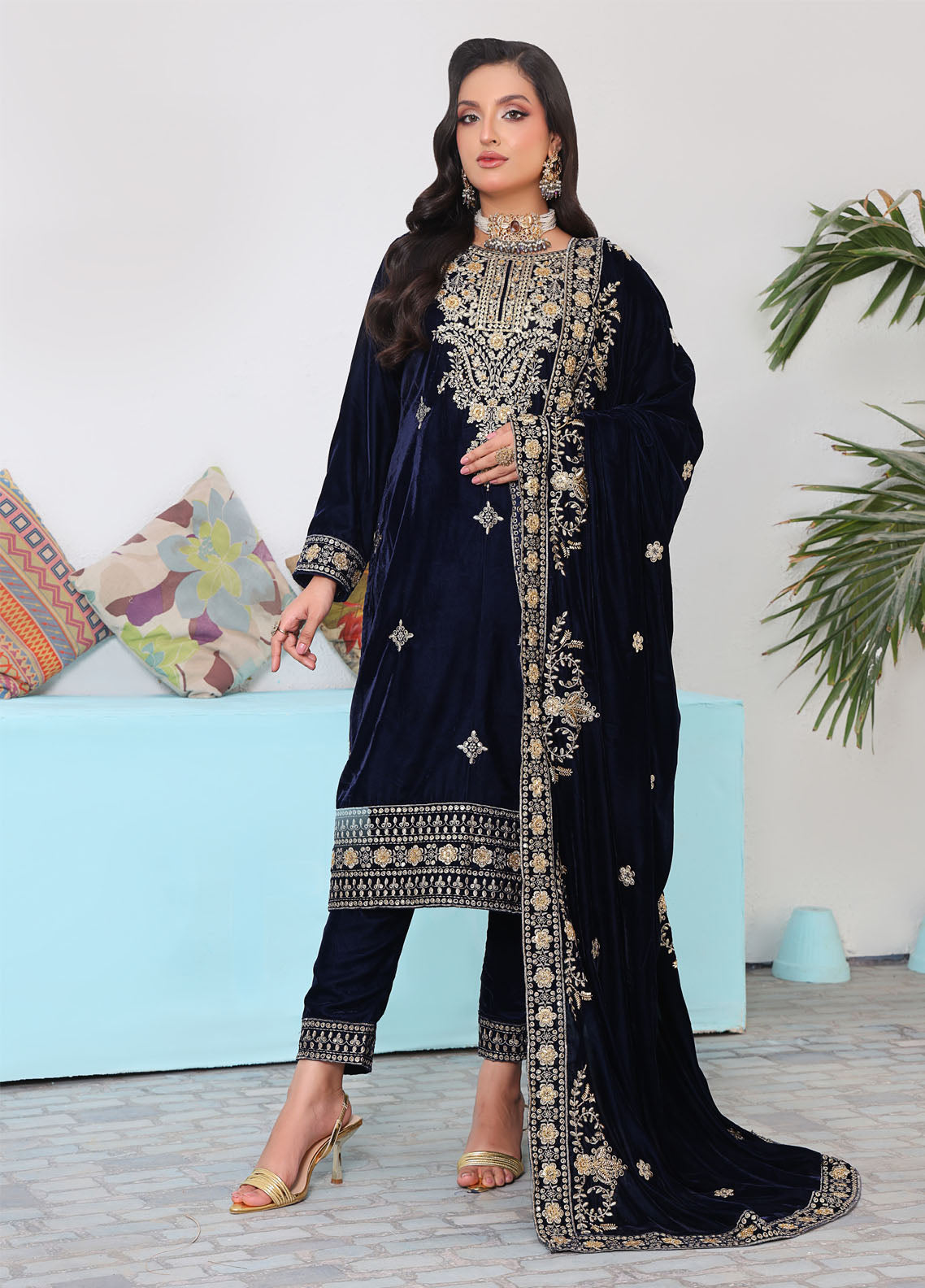 Velvety By Schick Embroidered Cut Dana Velvet 3 Piece Unstitched Suit SDH25VV1 D-CDE-01 Velvety By Schick Embroidered Cut Dana Velvet 3 Piece Unstitched Suit SDH25VV1 D-CDE-01