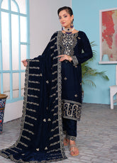 Velvety By Schick Embroidered Cut Dana Velvet 3 Piece Unstitched Suit SDH25VV2 D-CDE-04