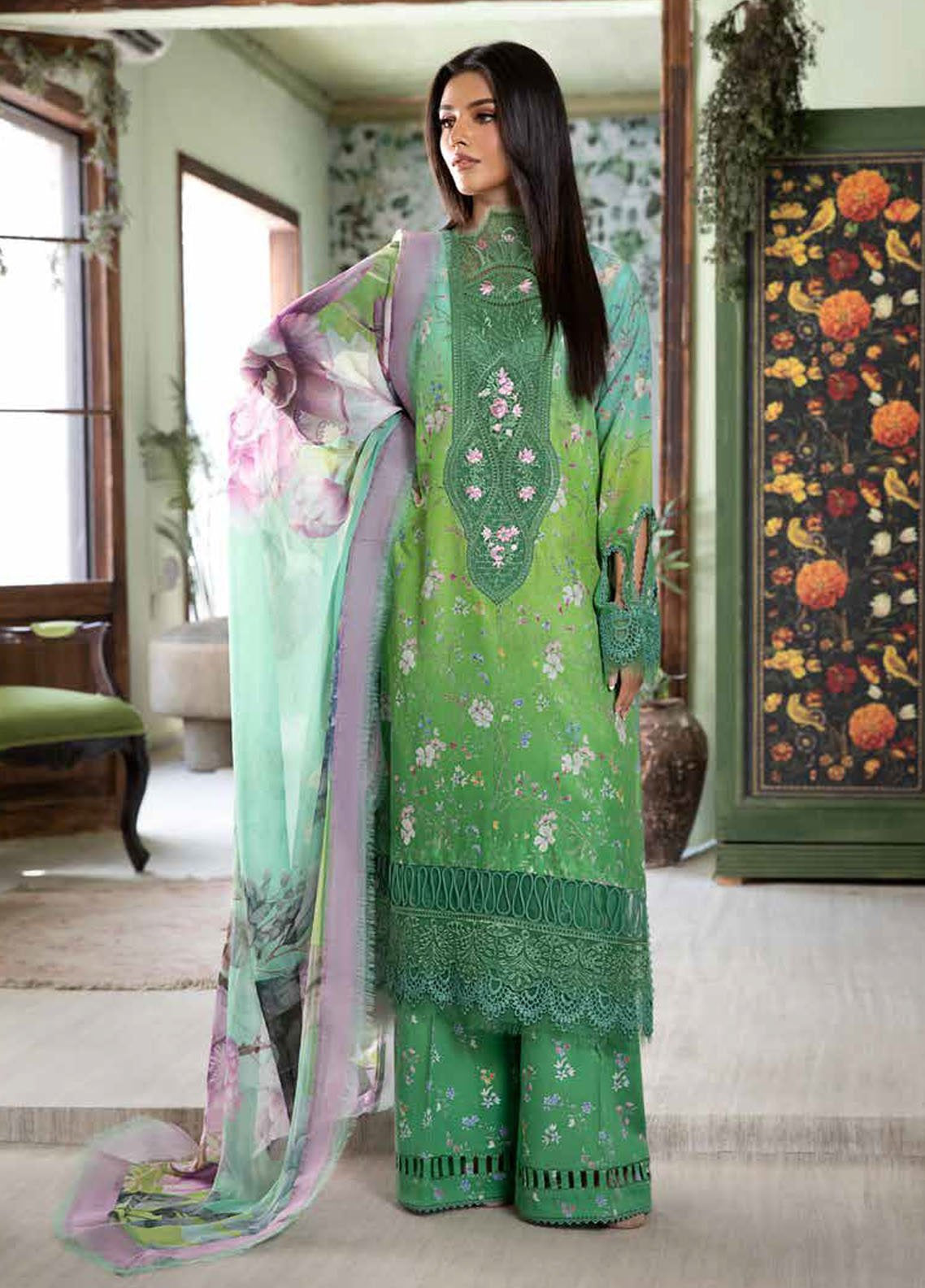 Vital By Sobia Nazir Embroidered Lawn 3 Piece Unstitched Suit SN25VV2 D-8B Vital By Sobia Nazir Embroidered Lawn 3 Piece Unstitched Suit SN25VV2 D-8B