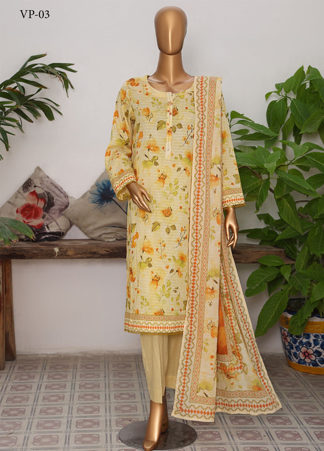 Vital Prints By HZ Textiles Slub Lawn 3 Piece Unstitched Suit HZ25VPSLD VP-03 Vital Prints By HZ Textiles Slub Lawn 3 Piece Unstitched Suit HZ25VPSLD VP-03