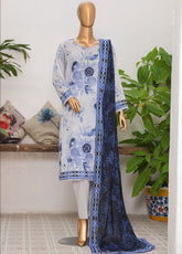 Vital Prints By HZ Textiles Slub Lawn 3 Piece Unstitched Suit HZ25VPSLD VP-04
