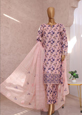 Vogue By HZ Textiles Embroidered Raw Silk 3 Piece Unstitched Suit HZ24V VRS-1119