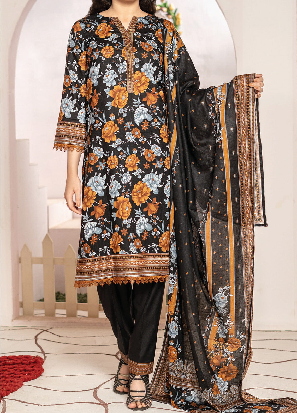 VS Textile Daman Printed Cambric 3 Piece Unstitched Suit VS24DV1 D-604-A VS Textile Daman Printed Cambric 3 Piece Unstitched Suit VS24DV1 D-604-A