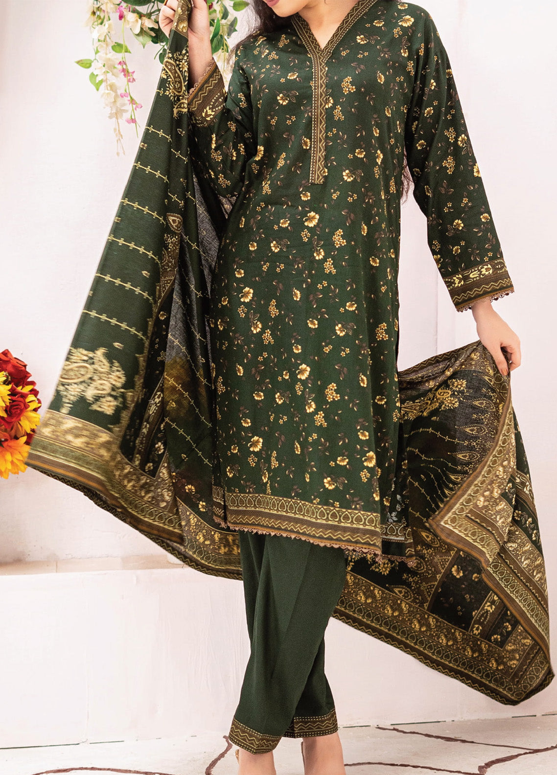 VS Textile Daman Printed Cambric 3 Piece Unstitched Suit VS24DV1 D-605-A VS Textile Daman Printed Cambric 3 Piece Unstitched Suit VS24DV1 D-605-A