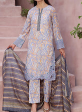VS Textile Signature Minakari Embroidered Lawn 3 Piece Unstitched Suit VS24SM D-47