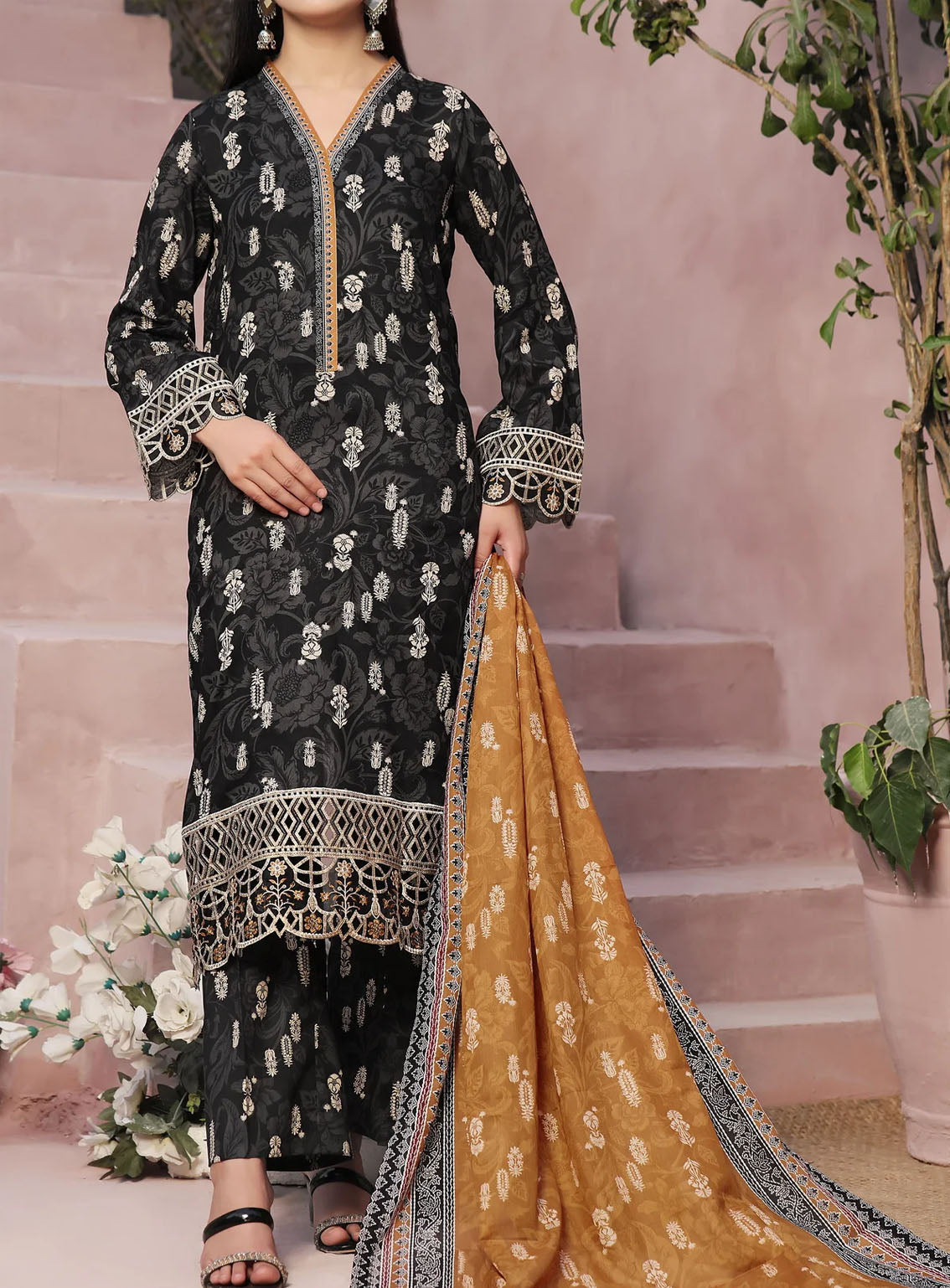 VS Textile Signature Minakari Embroidered Lawn 3 Piece Unstitched Suit VS24SM D-48 VS Textile Signature Minakari Embroidered Lawn 3 Piece Unstitched Suit VS24SM D-48