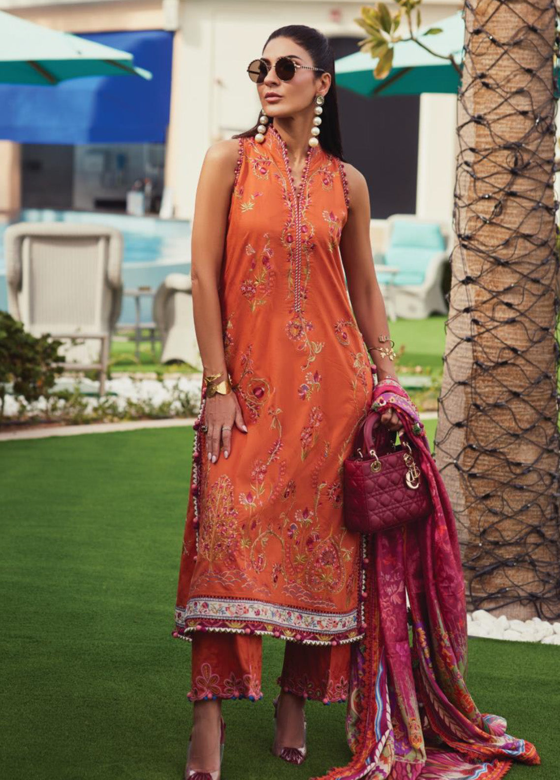 WES By Farah Talib Aziz Embroidered Jacquard 3 Piece Unstitched Suit FTA25WL D-01 RITA RUST WES By Farah Talib Aziz Embroidered Jacquard 3 Piece Unstitched Suit FTA25WL D-01 RITA RUST