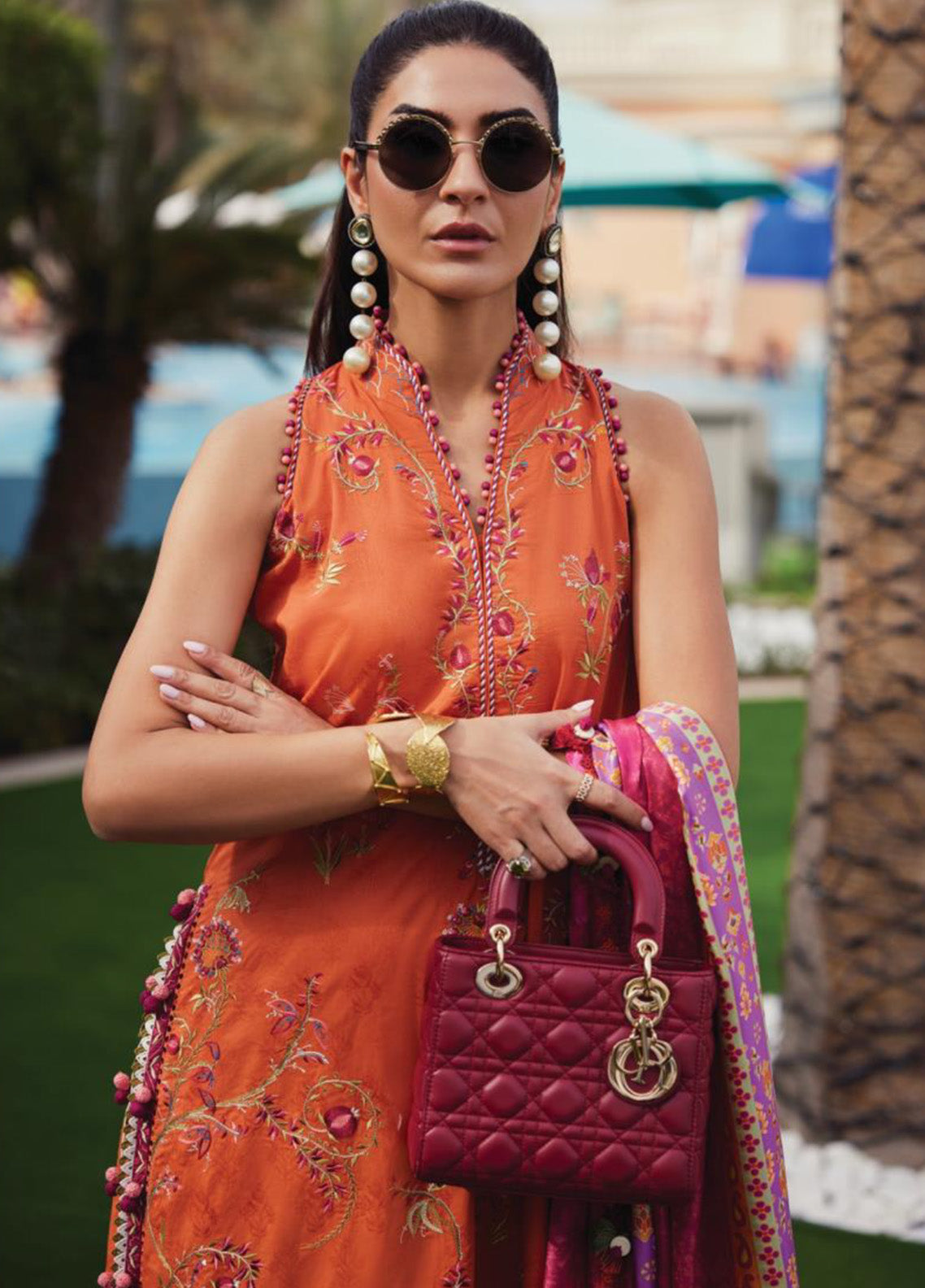 WES By Farah Talib Aziz Embroidered Jacquard 3 Piece Unstitched Suit FTA25WL D-01 RITA RUST WES By Farah Talib Aziz Embroidered Jacquard 3 Piece Unstitched Suit FTA25WL D-01 RITA RUST
