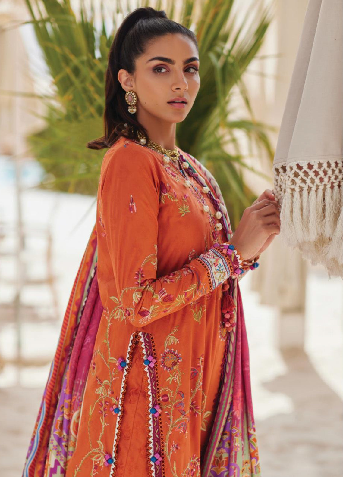 WES By Farah Talib Aziz Embroidered Jacquard 3 Piece Unstitched Suit FTA25WL D-01 RITA RUST WES By Farah Talib Aziz Embroidered Jacquard 3 Piece Unstitched Suit FTA25WL D-01 RITA RUST