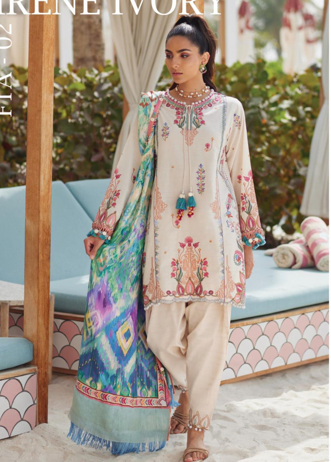 WES By Farah Talib Aziz Embroidered Jacquard 3 Piece Unstitched Suit FTA25WL D-02 IRENE IVORY WES By Farah Talib Aziz Embroidered Jacquard 3 Piece Unstitched Suit FTA25WL D-02 IRENE IVORY