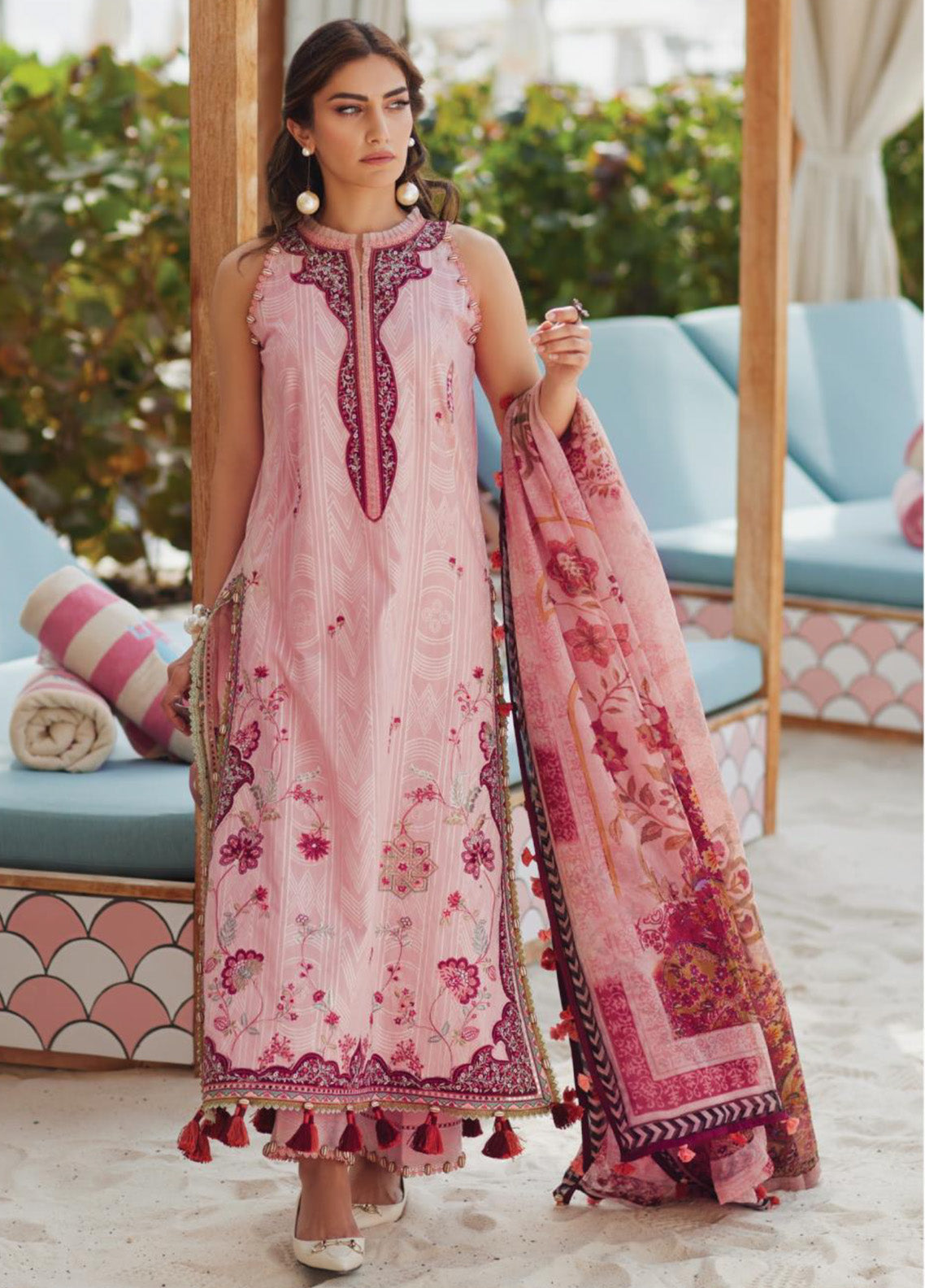 WES By Farah Talib Aziz Embroidered Jacquard 3 Piece Unstitched Suit FTA25WL D-03 PRCISCILLA PINK WES By Farah Talib Aziz Embroidered Jacquard 3 Piece Unstitched Suit FTA25WL D-03 PRCISCILLA PINK