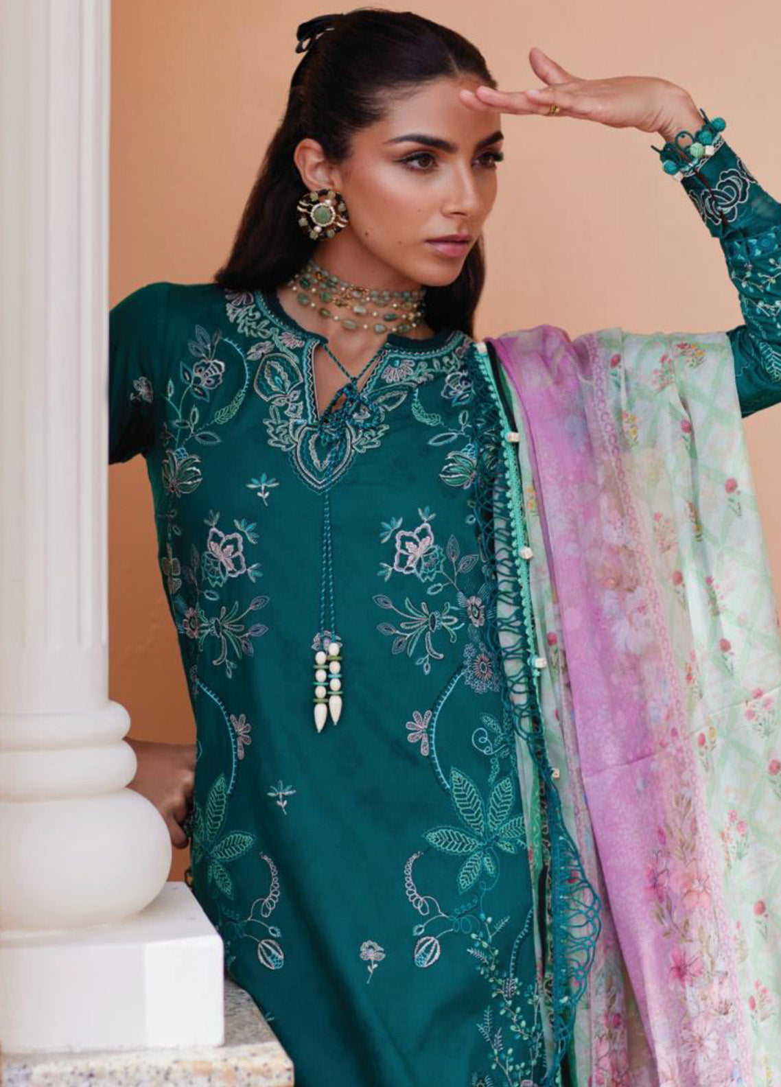 WES By Farah Talib Aziz Embroidered Jacquard 3 Piece Unstitched Suit FTA25WL D-04 EILEEN EMERALD WES By Farah Talib Aziz Embroidered Jacquard 3 Piece Unstitched Suit FTA25WL D-04 EILEEN EMERALD