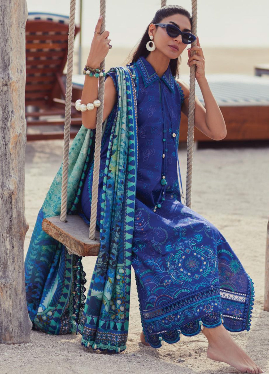 WES By Farah Talib Aziz Embroidered Jacquard 3 Piece Unstitched Suit FTA25WL D-06 BERYL DEEP BLUE WES By Farah Talib Aziz Embroidered Jacquard 3 Piece Unstitched Suit FTA25WL D-06 BERYL DEEP BLUE