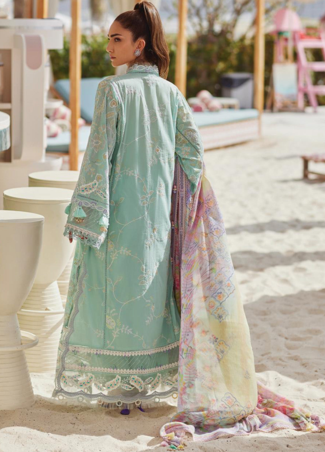 WES By Farah Talib Aziz Embroidered Lawn 3 Piece Unstitched Suit FTA25WL D-07 ALICE AQUA WES By Farah Talib Aziz Embroidered Lawn 3 Piece Unstitched Suit FTA25WL D-07 ALICE AQUA