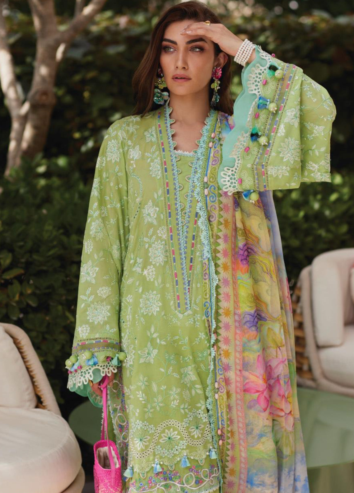 WES By Farah Talib Aziz Embroidered Lawn 3 Piece Unstitched Suit FTA25WL D-12 KIARA KIWI WES By Farah Talib Aziz Embroidered Lawn 3 Piece Unstitched Suit FTA25WL D-12 KIARA KIWI