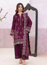 Winter Essentials By LSM Lakhany Embroidered Cashmi Wool 3 Piece Unstitched Suit LSM25WEE D-LG-UB-0210-C