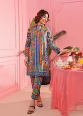 Working Women By Schick Digital Printed Lawn 2 Piece Unstitched Suit SDH25WW DP-01