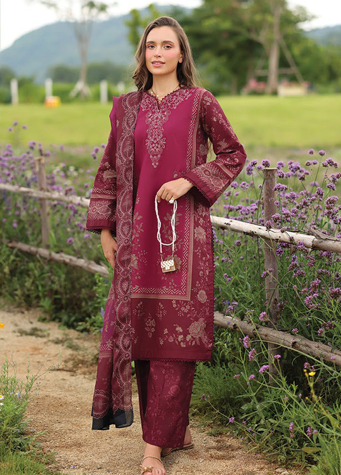 Xenia Luxury Embroidered Lawn 3 Piece Unstitched Suit XE25LL D-XF-958 STERLING Xenia Luxury Embroidered Lawn 3 Piece Unstitched Suit XE25LL D-XF-958 STERLING