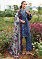 Xenia Luxury Embroidered Lawn 3 Piece Unstitched Suit XE25LL D-XF-973 BLUETTE