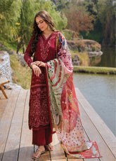Xenia Luxury Embroidered Lawn 3 Piece Unstitched Suit ZE25LL D-01 VERENA
