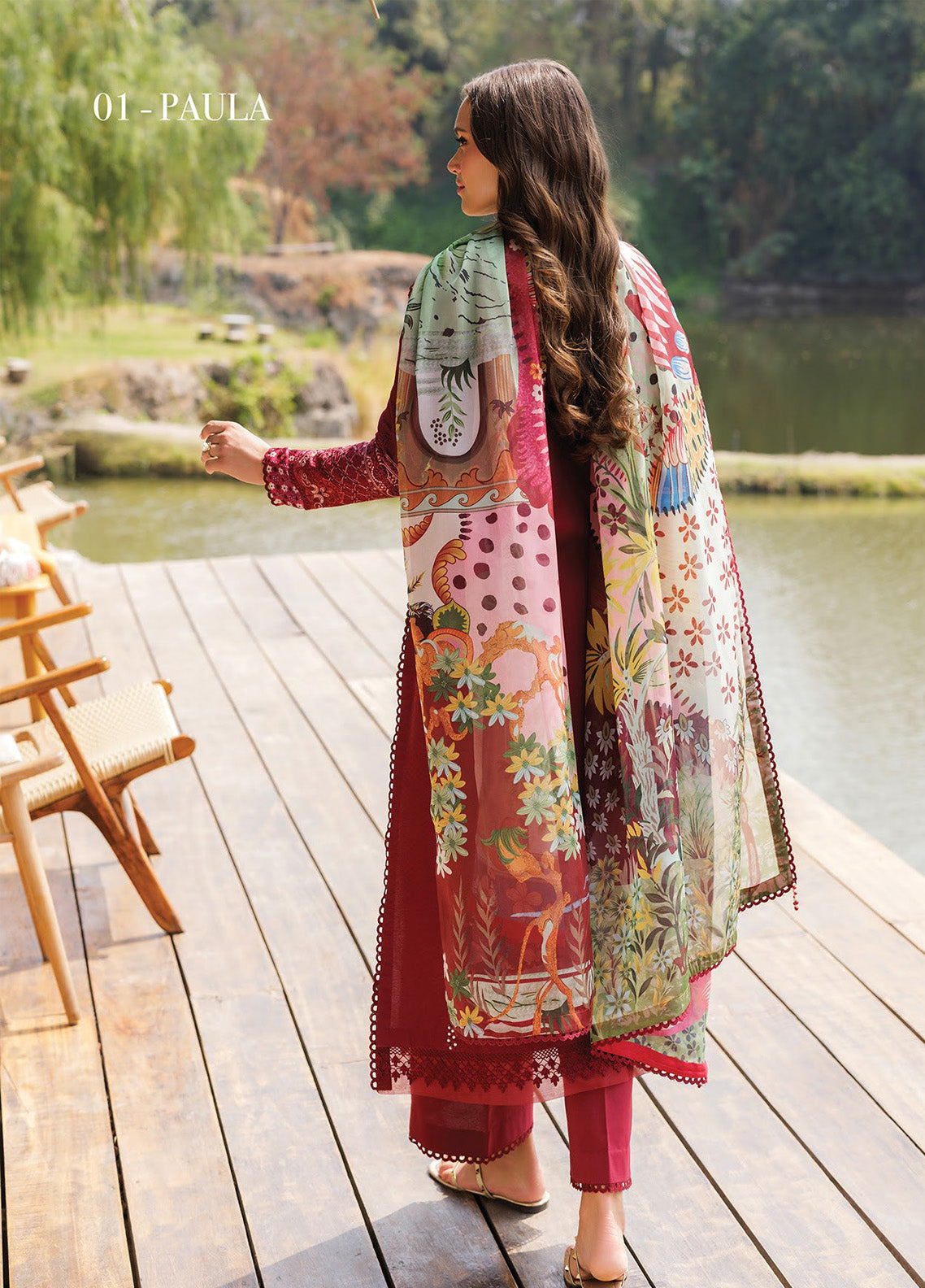 Xenia Luxury Embroidered Lawn 3 Piece Unstitched Suit ZE25LL D-01 VERENA Xenia Luxury Embroidered Lawn 3 Piece Unstitched Suit ZE25LL D-01 VERENA