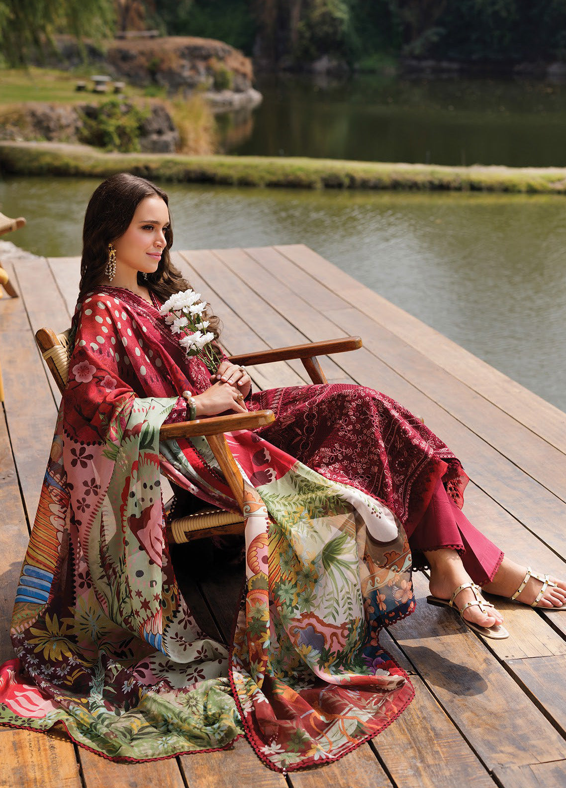 Xenia Luxury Embroidered Lawn 3 Piece Unstitched Suit ZE25LL D-01 VERENA Xenia Luxury Embroidered Lawn 3 Piece Unstitched Suit ZE25LL D-01 VERENA