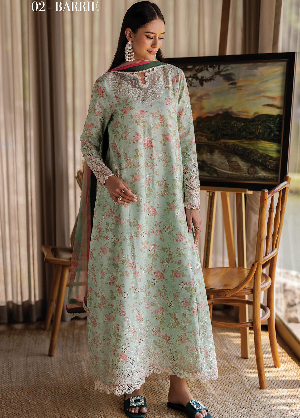 Xenia Luxury Embroidered Lawn 3 Piece Unstitched Suit ZE25LL D-02 BARRIE Xenia Luxury Embroidered Lawn 3 Piece Unstitched Suit ZE25LL D-02 BARRIE
