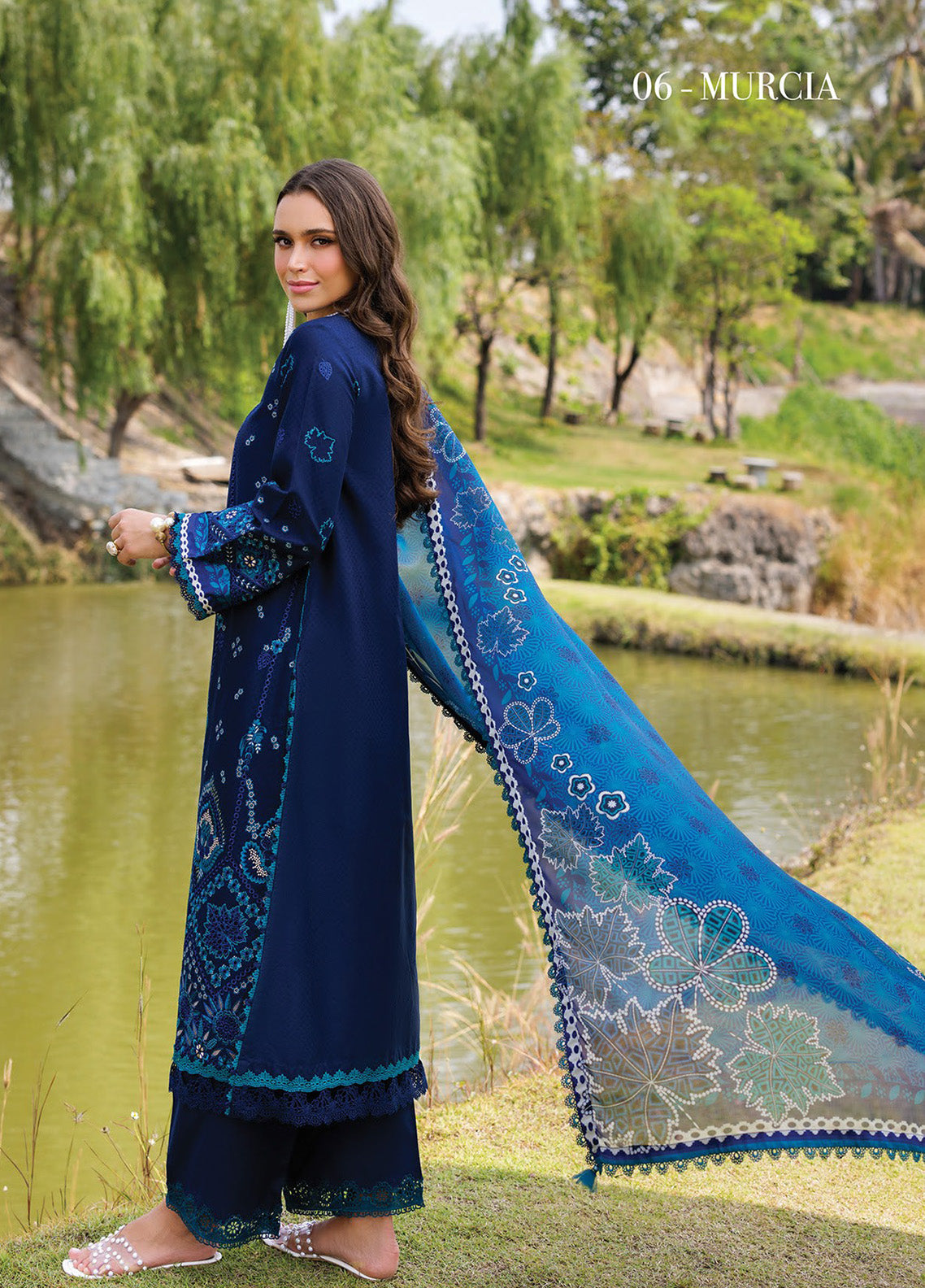 Xenia Luxury Embroidered Lawn 3 Piece Unstitched Suit ZE25LL D-06 MURCIA Xenia Luxury Embroidered Lawn 3 Piece Unstitched Suit ZE25LL D-06 MURCIA