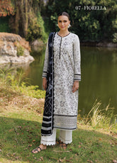 Xenia Luxury Embroidered Lawn 3 Piece Unstitched Suit ZE25LL D-07 FIORELLA