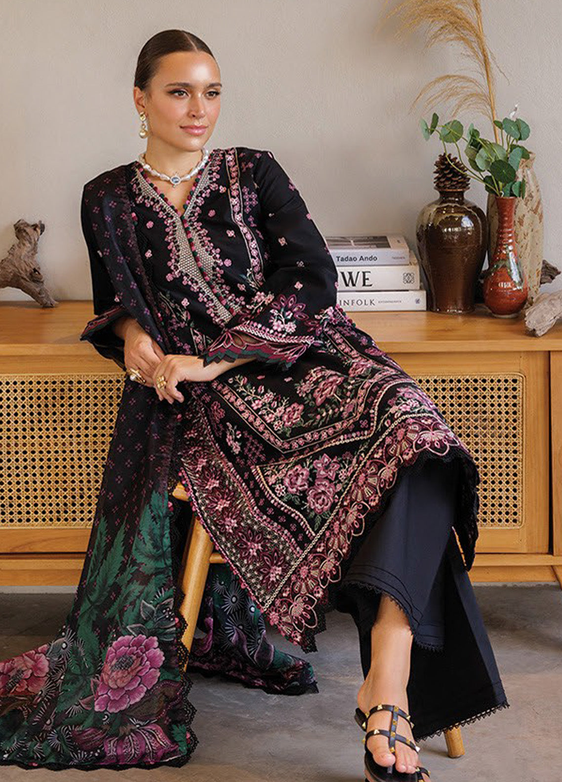 Xenia Luxury Embroidered Lawn 3 Piece Unstitched Suit ZE25LL D-08 ZITA Xenia Luxury Embroidered Lawn 3 Piece Unstitched Suit ZE25LL D-08 ZITA