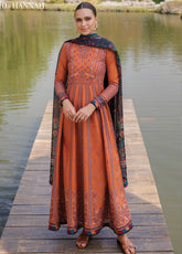 Xenia Luxury Embroidered Lawn 3 Piece Unstitched Suit ZE25LL D-10 HANNAH