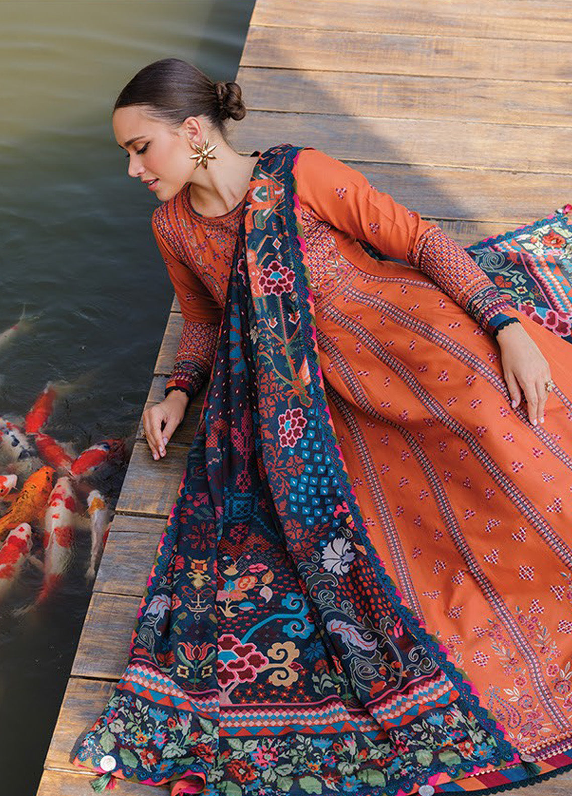 Xenia Luxury Embroidered Lawn 3 Piece Unstitched Suit ZE25LL D-10 HANNAH Xenia Luxury Embroidered Lawn 3 Piece Unstitched Suit ZE25LL D-10 HANNAH