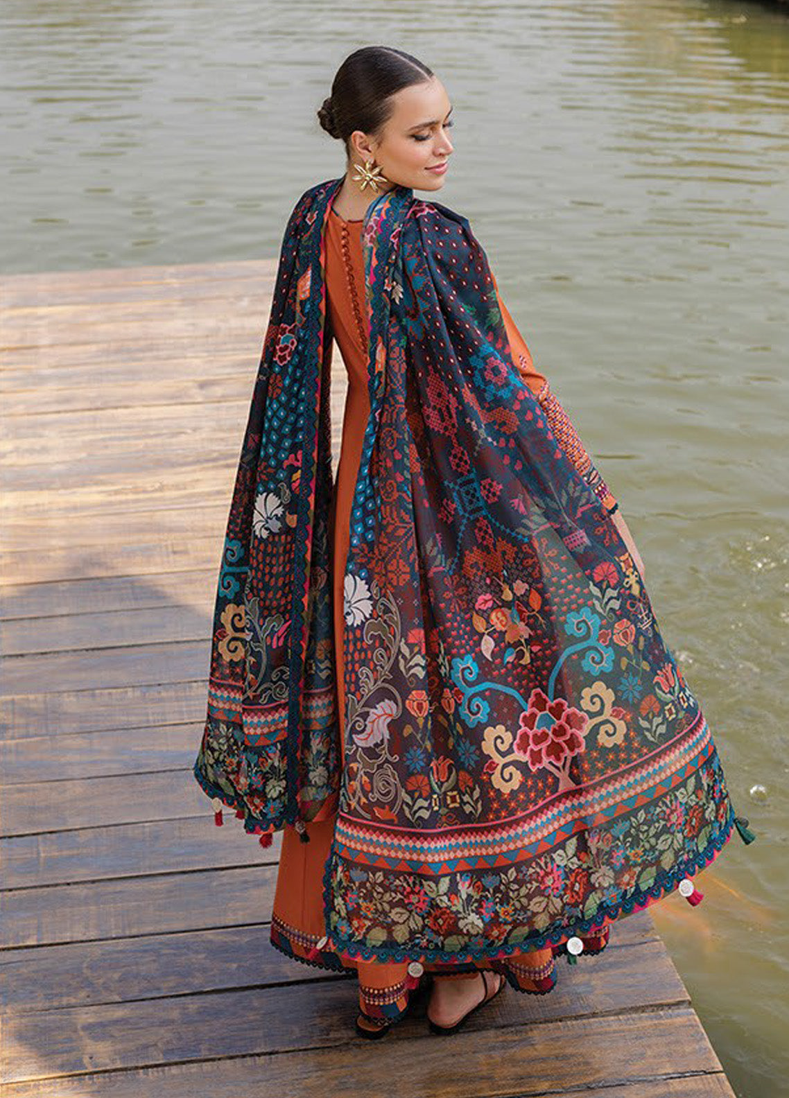 Xenia Luxury Embroidered Lawn 3 Piece Unstitched Suit ZE25LL D-10 HANNAH Xenia Luxury Embroidered Lawn 3 Piece Unstitched Suit ZE25LL D-10 HANNAH