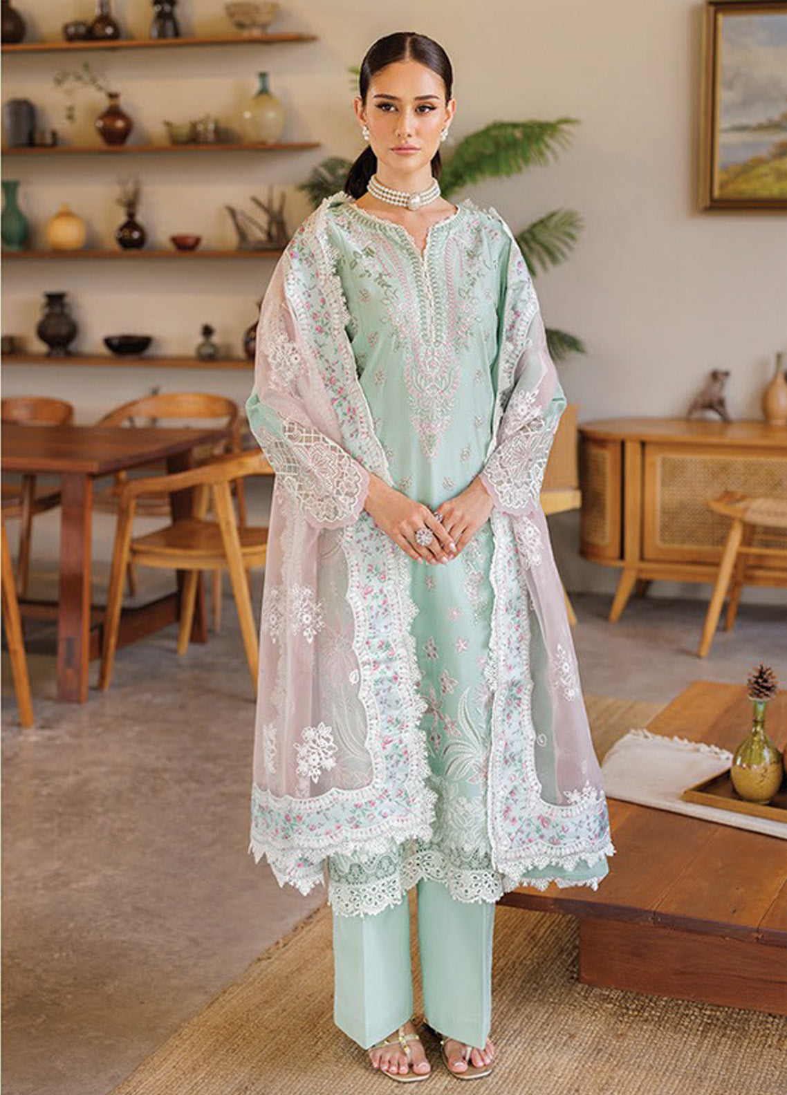 Xenia Luxury Embroidered Lawn 3 Piece Unstitched Suit ZE25LL D-12 KSENIA Xenia Luxury Embroidered Lawn 3 Piece Unstitched Suit ZE25LL D-12 KSENIA