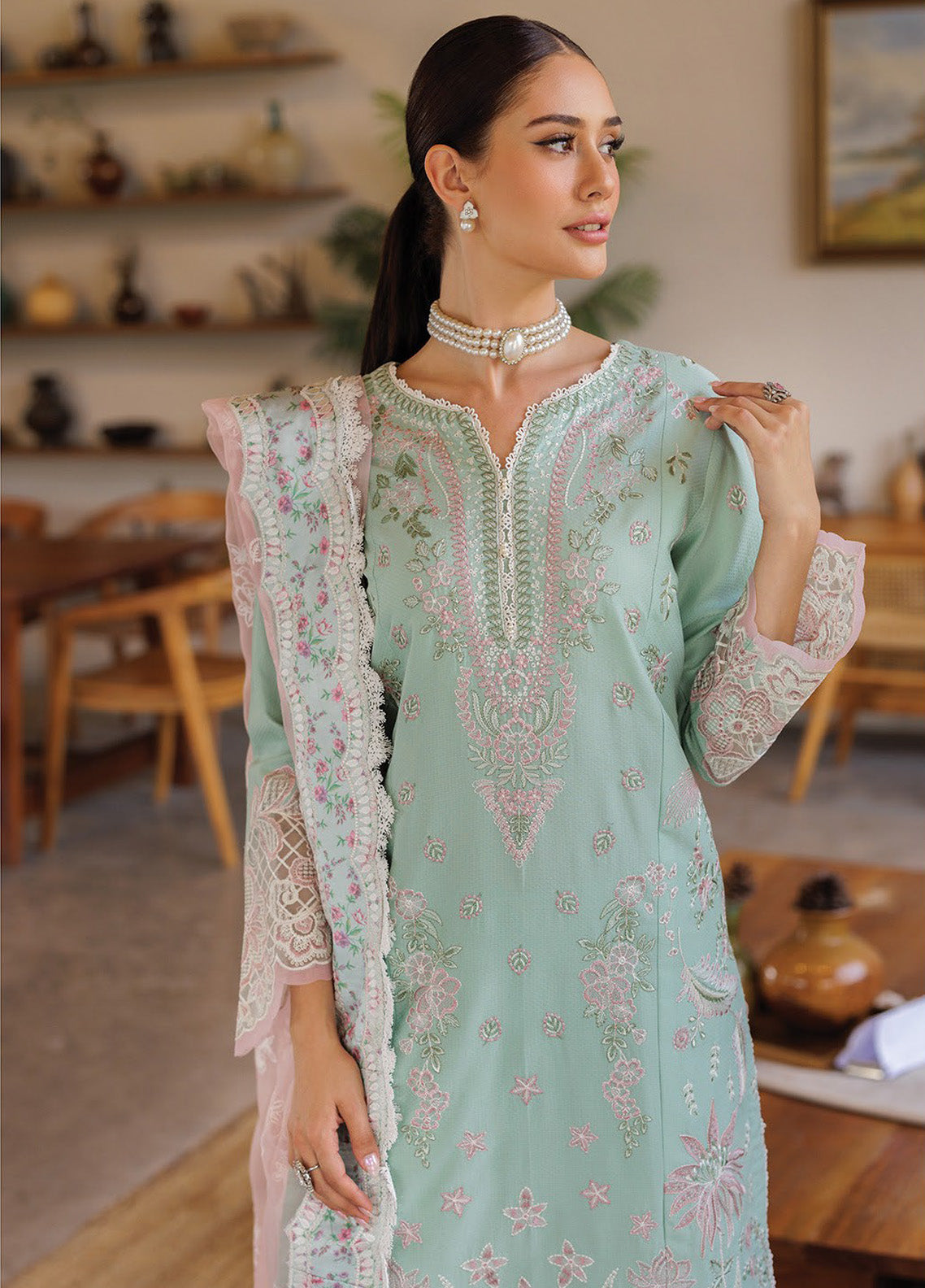 Xenia Luxury Embroidered Lawn 3 Piece Unstitched Suit ZE25LL D-12 KSENIA Xenia Luxury Embroidered Lawn 3 Piece Unstitched Suit ZE25LL D-12 KSENIA