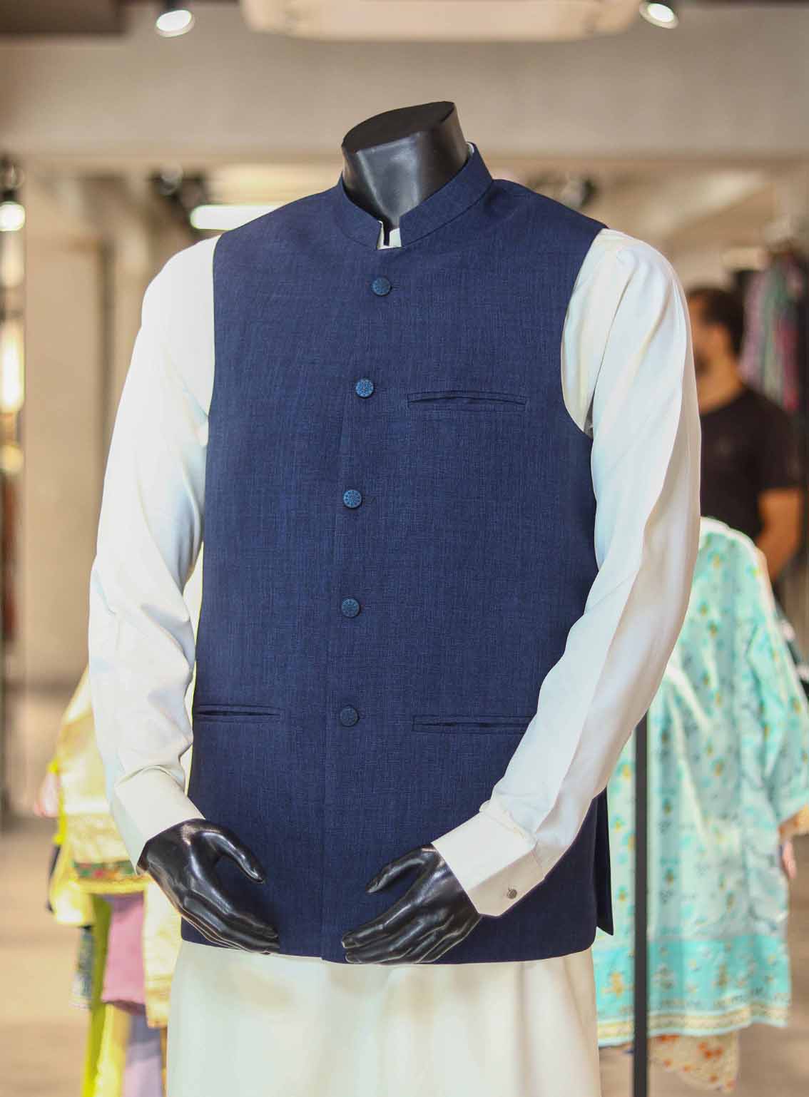 Xiang Yue By Sami Saeed Polyester Stitched Waistcoat SS25XY D-1178-LTBN Xiang Yue By Sami Saeed Polyester Stitched Waistcoat SS25XY D-1178-LTBN