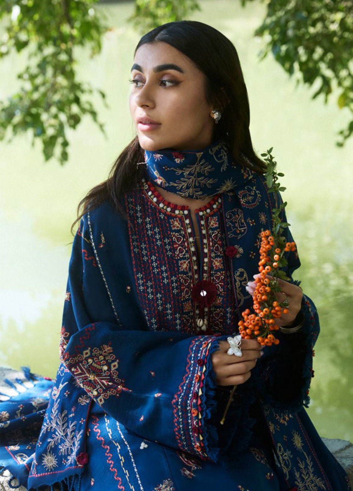 Zaha By Khadija Shah Embroidered Jacquard 3 Piece Unstitched Suit ZH24W ZW24-15 ZARMINA Zaha By Khadija Shah Embroidered Jacquard 3 Piece Unstitched Suit ZH24W ZW24-15 ZARMINA
