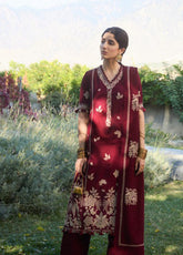 Zaha By Khadija Shah Embroidered Karandi 3 Piece Unstitched Suit ZH24W ZW24-04 ZARQAA