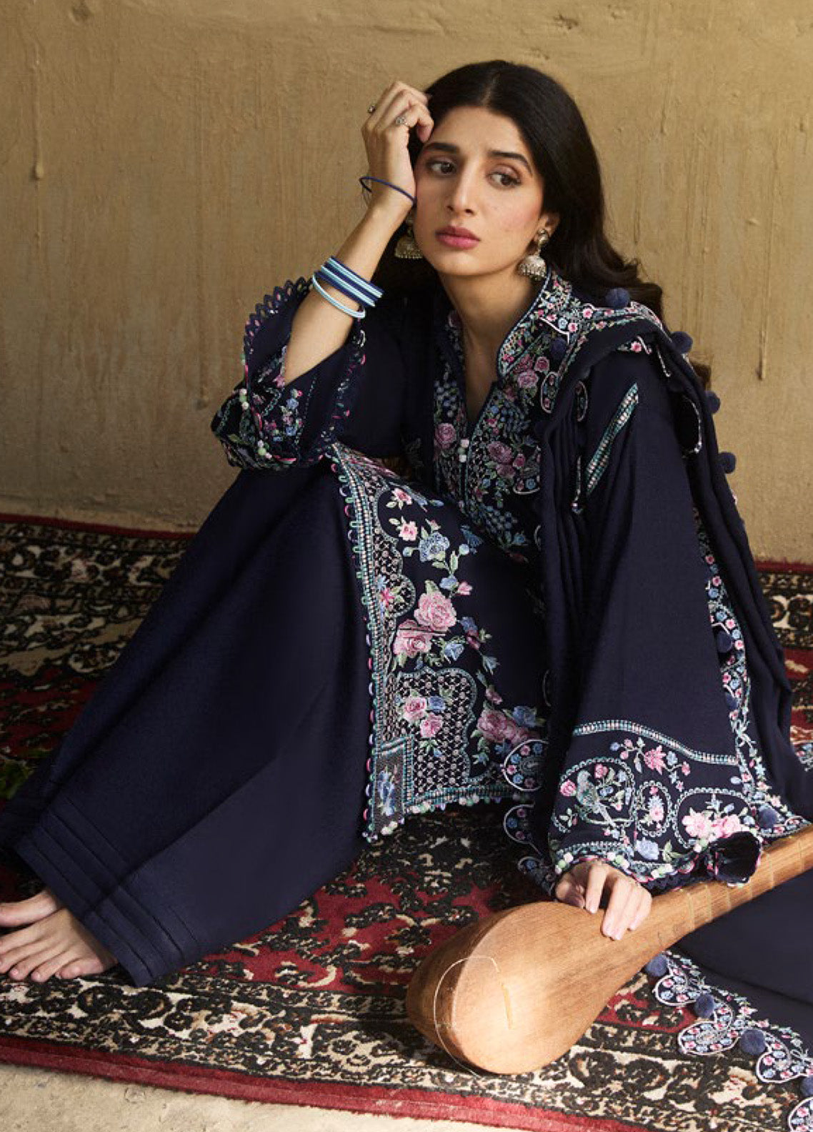 Zaha By Khadija Shah Embroidered Karandi 3 Piece Unstitched Suit ZH24W ZW24-08 RAQS Zaha By Khadija Shah Embroidered Karandi 3 Piece Unstitched Suit ZH24W ZW24-08 RAQS