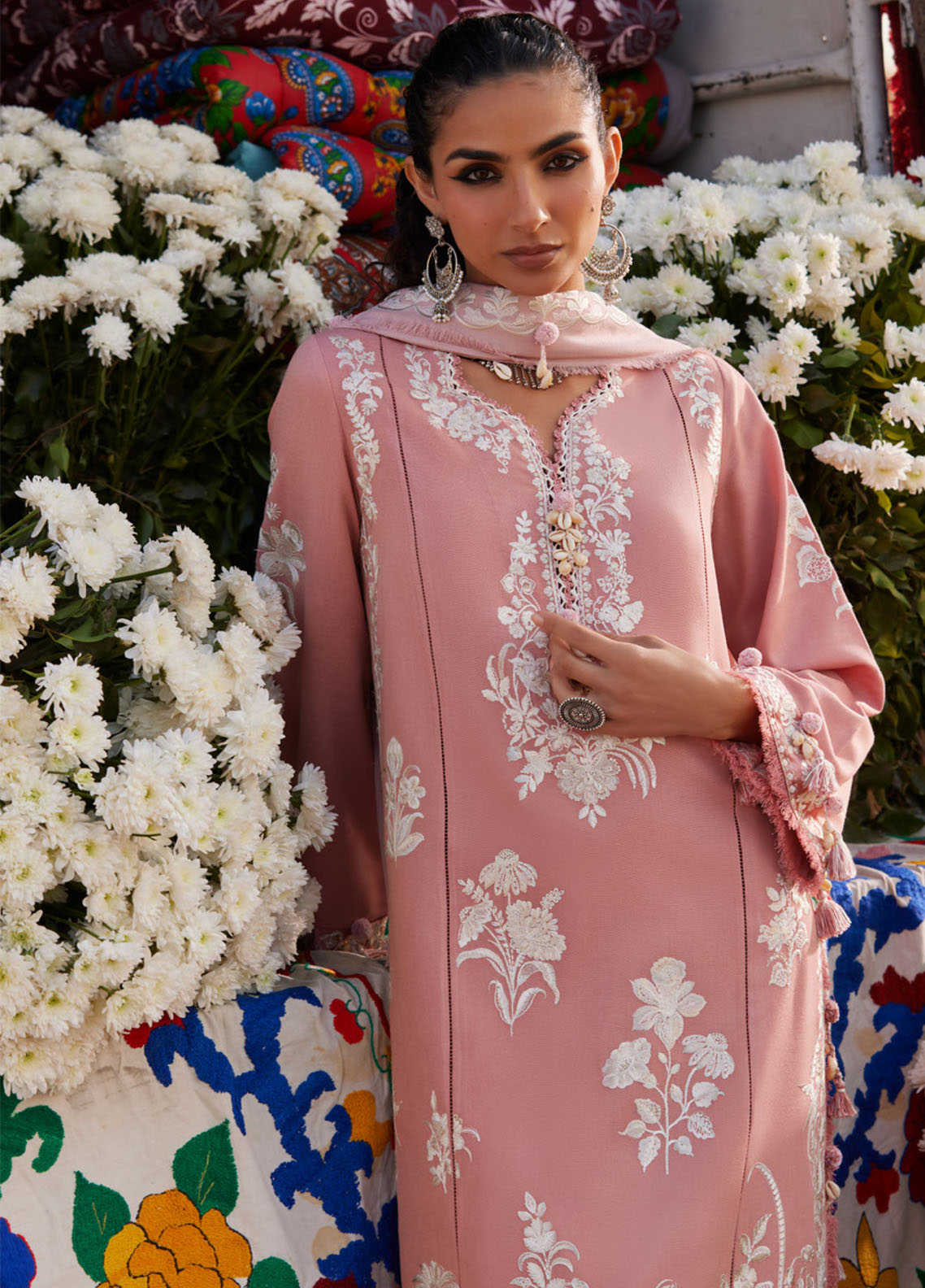 Zaha By Khadijah Shah Embroidered Karandi Suits Unstitched 3 Piece ZH25NL D-ZW-05 NIRA Zaha By Khadijah Shah Embroidered Karandi Suits Unstitched 3 Piece ZH25NL D-ZW-05 NIRA